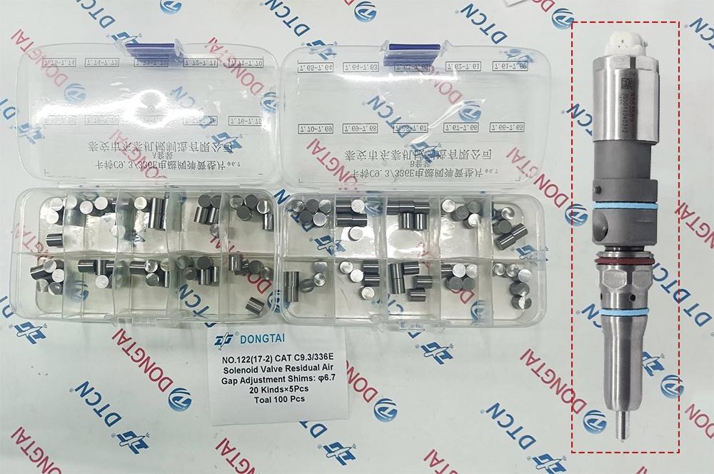 NO.122(17-2) CAT C9.3/ 336E Solenoid Valve Residual Air Gap Adjustment Shims : 6.7, 20 kinds x 5Pcs, Total 100Pcs