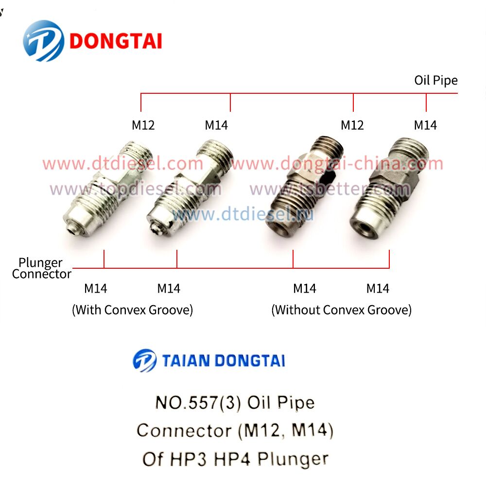 NO.557(3-2) Oil Pipe Connector 294090-5060 M14 With Convex Groove of HP3 HP4 Plunger